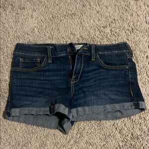 Abercrombie & Fitch Dark Blue Jean Shorts